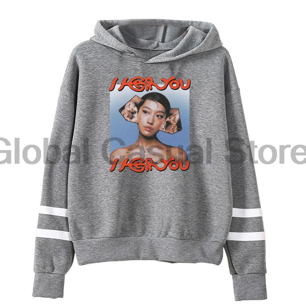 Толстовка с капюшоном Peggy Gou Я тебя слушаю 2024 г. уличная одежда без карманов для