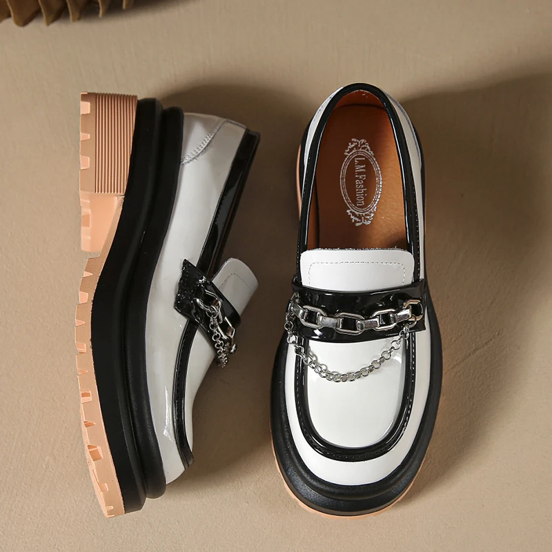 

Женские туфли из ПУ кожи, на платформе и низком каблуке