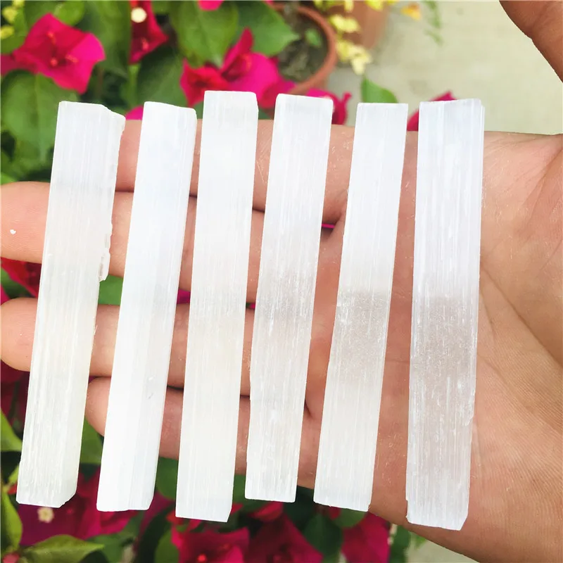 

Wholesale 50- 1000g Natural Selenite Stick Raw Crystal Mineral Healing Stone Reiki Gift Chakra Gypsum Crafts Home Room
