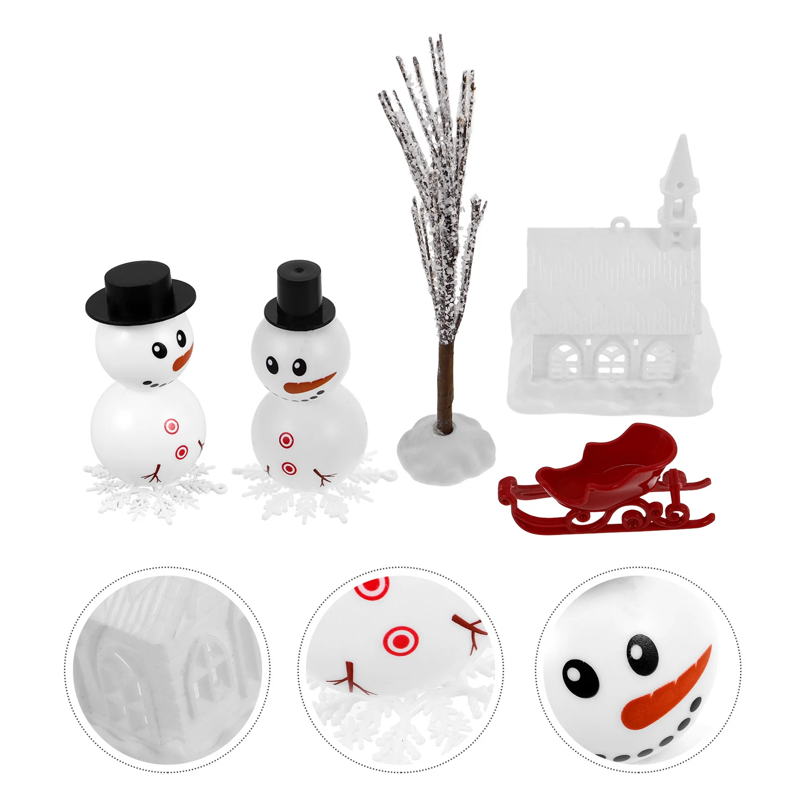 Рождественские игрушки реквизит в виде снеговика набор для украшения аксессуары