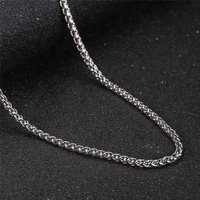 titanium steel necklace 3mm necklace stainless steel trendy mens accessories mens pendant with chain sizes 50 80cmc