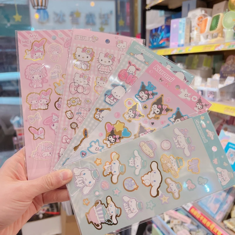 Мультяшные милые Sanrio с большими глазами лягушка Kulomi Декоративные наклейки для