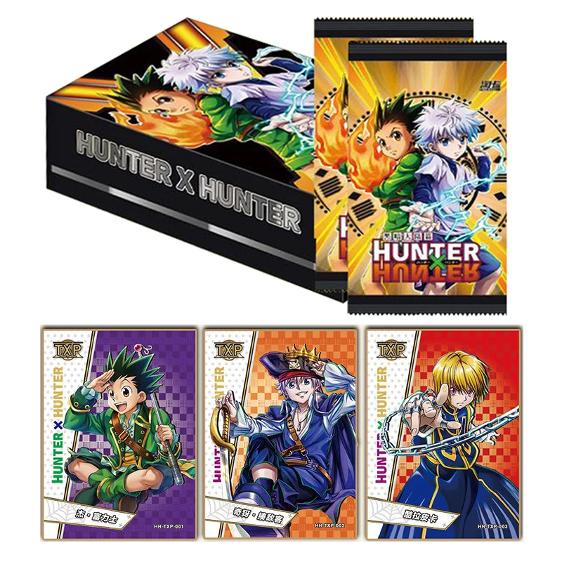 

Hunter x Hunter Dark Continent Collection Anime Action Figure Gon Freecss TXP Three-dimensional Convex Sense Crystal Card Toys