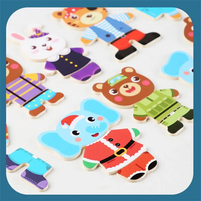 Деревянная Детская мозаика-пазл в форме ребенка креативный пазл с