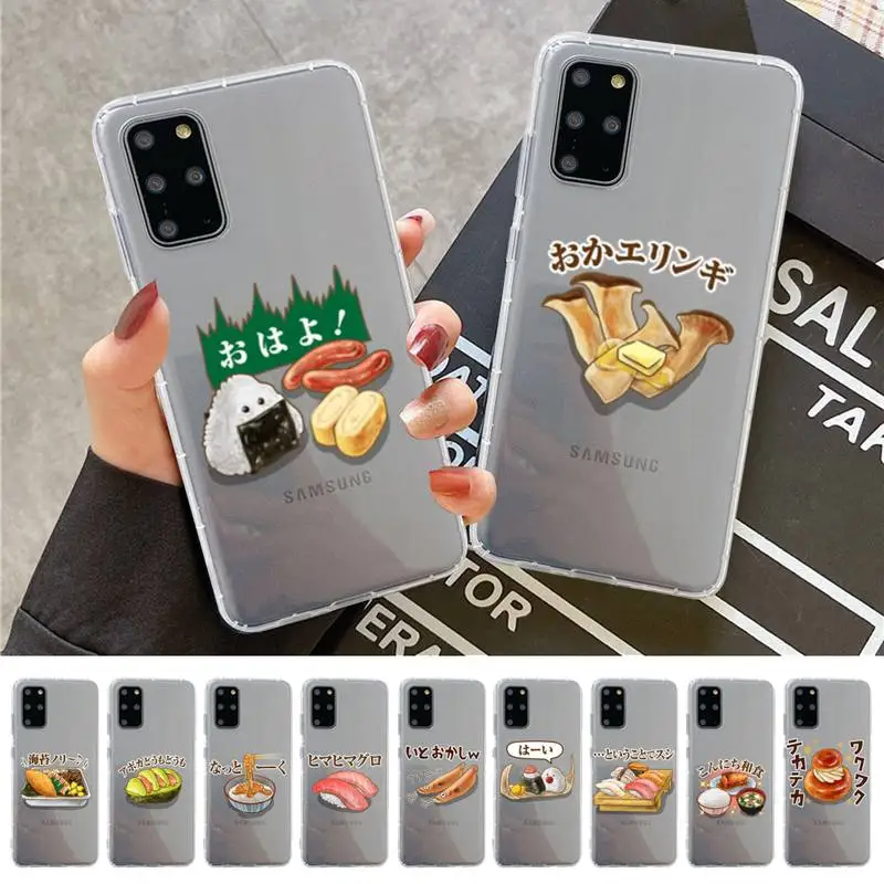 

YNDFCNB Cartoon Sushi Food Phone Case For Samsung A 10 20 30 50s 70 51 52 71 4g 12 31 21 31 S 20 21 plus Ultra