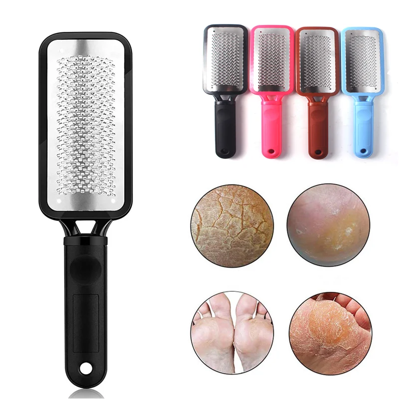 

Professional Stainless Steel Foot File Rasp Callus Scrubber Tool Pedicure Shower Remove Dead Skin Grinding Clean Toenail Care