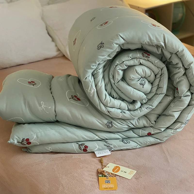 2025 хлопковое наполнитель осенне-зимнее односпальное одеяло стеганое для теплого