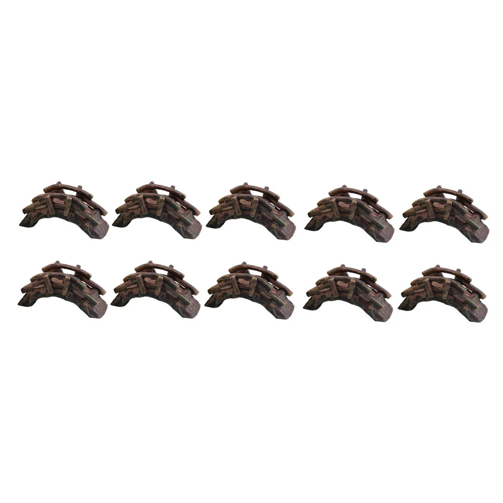

10pcs Tank Accessory Decorative Bridge Resin Arch Bridge for Outdoor Garden