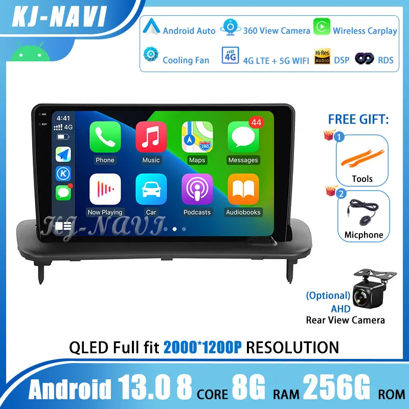 

9 дюймов Android 13 для VOLVO C30 S40 C70 2006 - 2012 автомобильное радио GPS навигация мультимедийный видеоплеер IPS сенсорный экран DVD