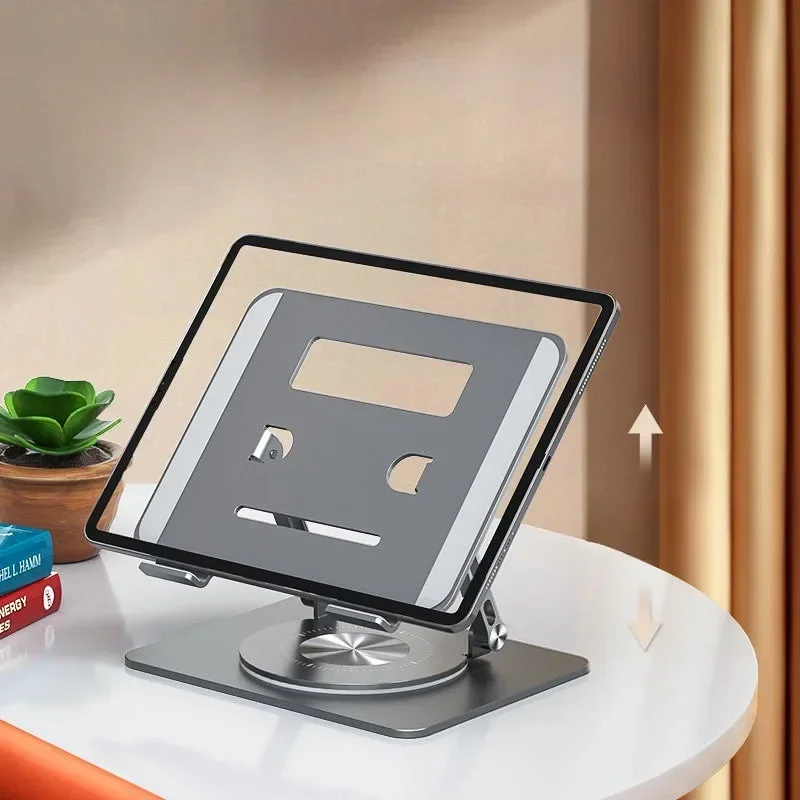

Foldable Laptop Stand Aluminum Alloy Lifting Cooling Notebook Support Bracket 360°Rotatable Tablet Holder Base for MacBook Pro