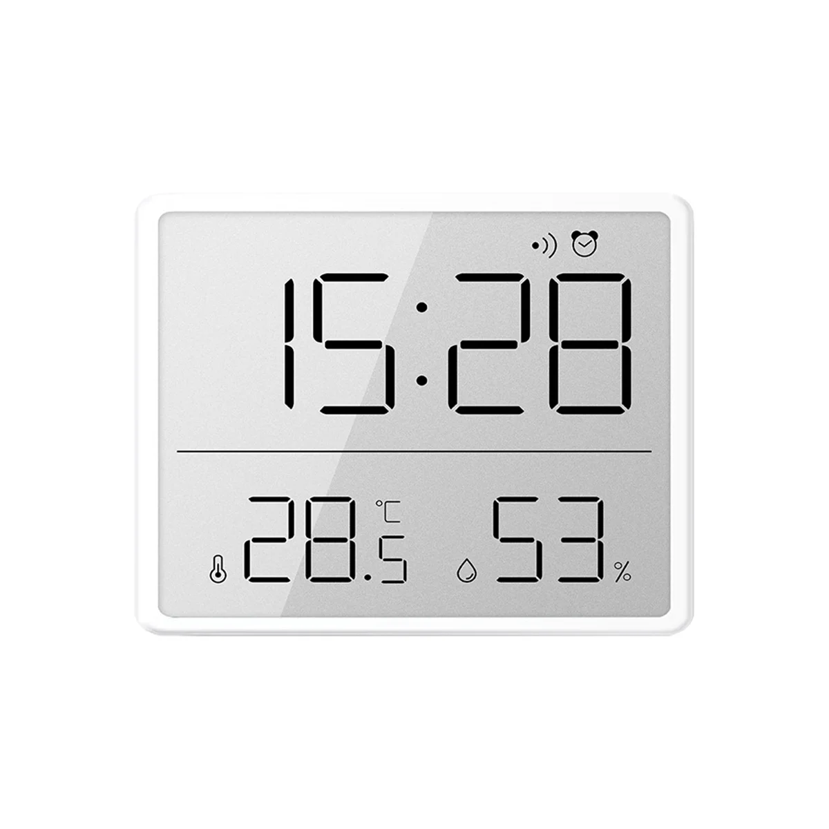 

Цифровой гигрометр, термометр с часами, монитор влажности, таймер, будильник для дома, офиса, детской комнаты, белый