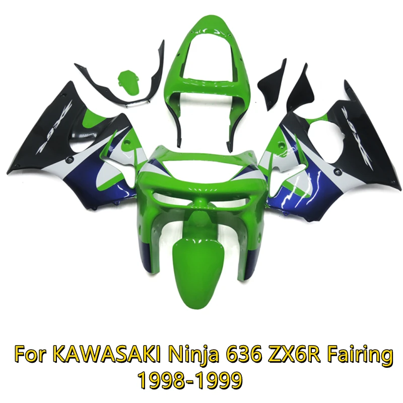 

Аксессуары для Kawasaki Ninja 636 ZX6R ZX-6R ZX 6R 1998-1999, кузов кузова капота мотоцикла, комплект обтекателей из пластика