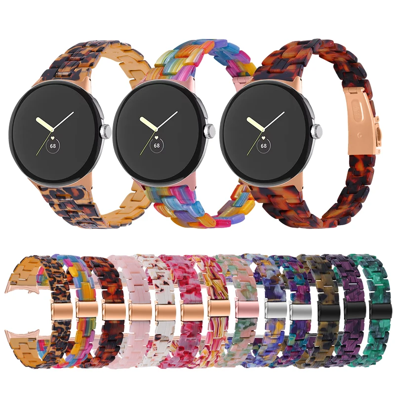 

For Google Pixel Watch Straps resin band Women Men Watchband Slim Resin Watch band for Pixel Watch Bracelet Correa accessories