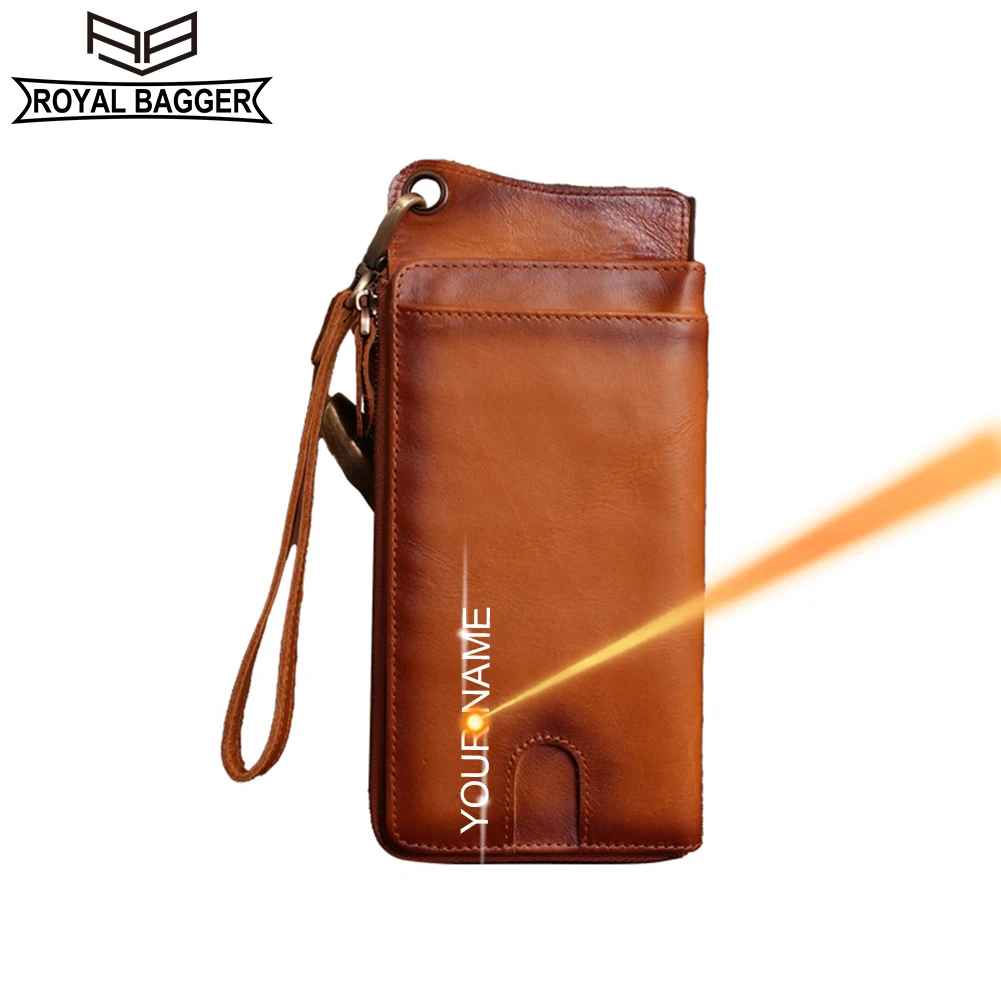 

Мужской Длинный кошелек из натуральной коровьей кожи, с отделением для карт