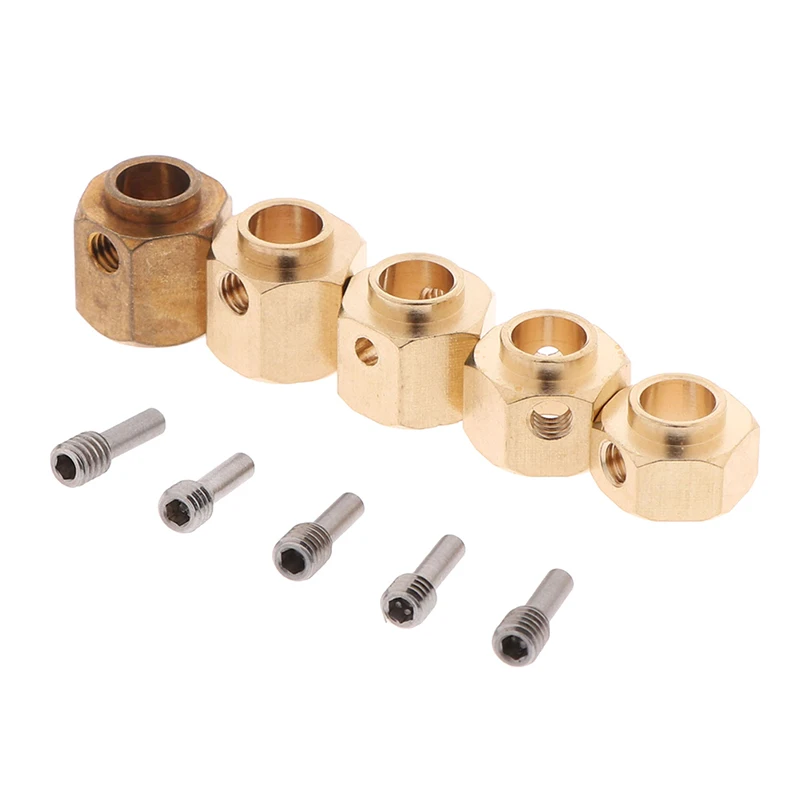 

4 Piece Heavier brass 12mm hex wheel hub extended adapter for TRX-4 Scale Trail Axial SCX10 RC 1/10 Crawler Car