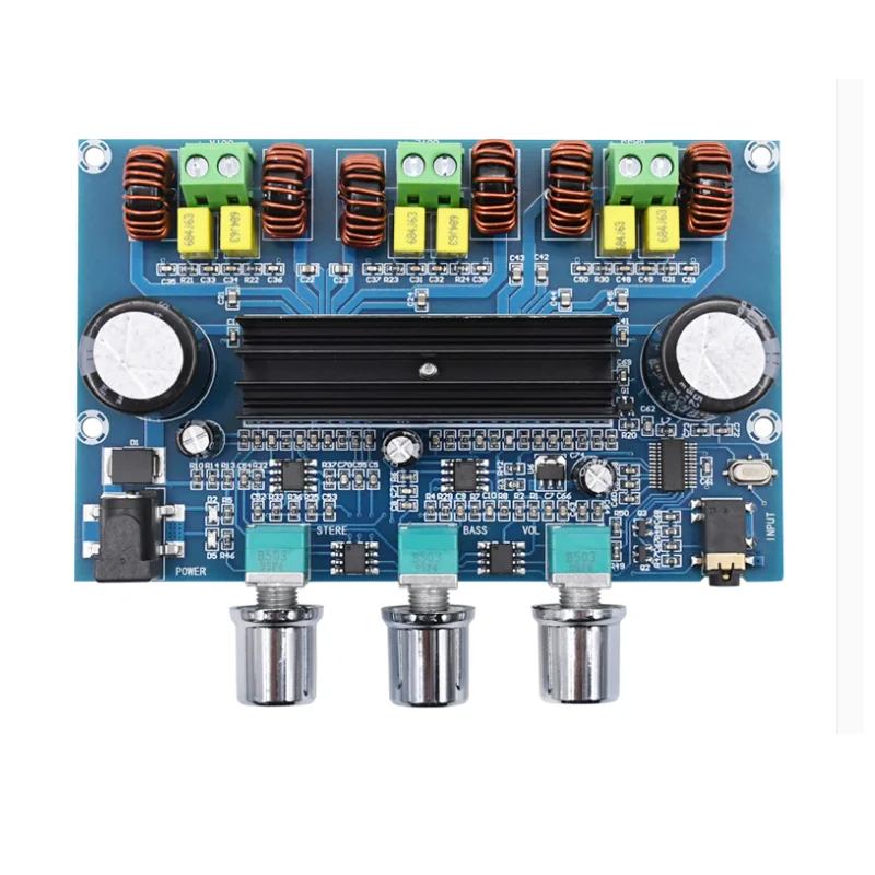 

XH-A305 Bluetooth 5.0 Stereo Digital Power Amplifier Board TPA3116D2 50Wx2+100W 2.1 Channel Audio Bass Subwoofer AUX AMP Module