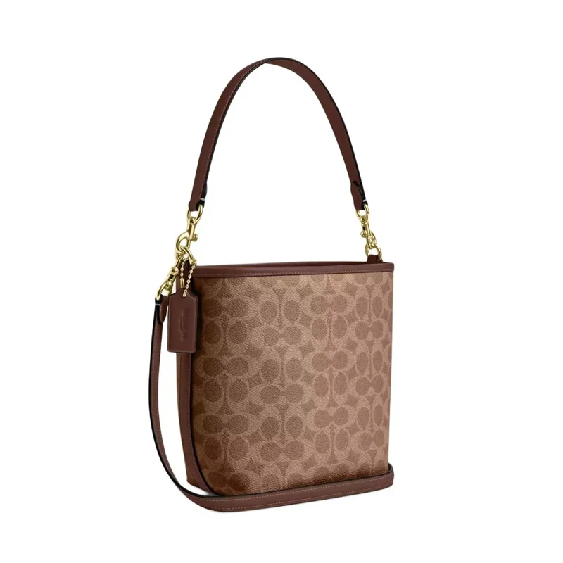 Женская кожаная сумка через плечо из ПВХ Coach