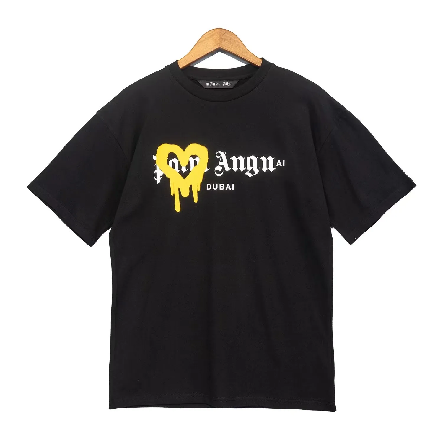 

2022 Men's Women's Couple Letter Logo Fashion Casual Round Neck T-Shirt Men Love Spray Paint Printing T-Shirt
