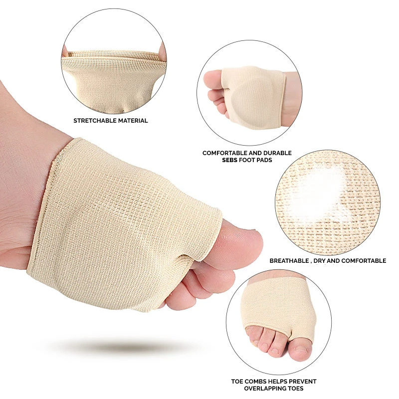 Foot Protector  Thumb Front Pad High Heels Forefoot PadAnti-skid Palm Shoe Pad Adjusting Shock Absorption Pressure Relief