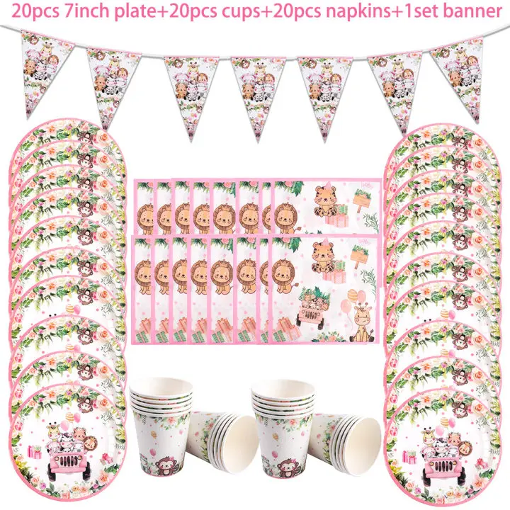 

Одноразовая посуда для вечеринки в стиле сафари Cyuan