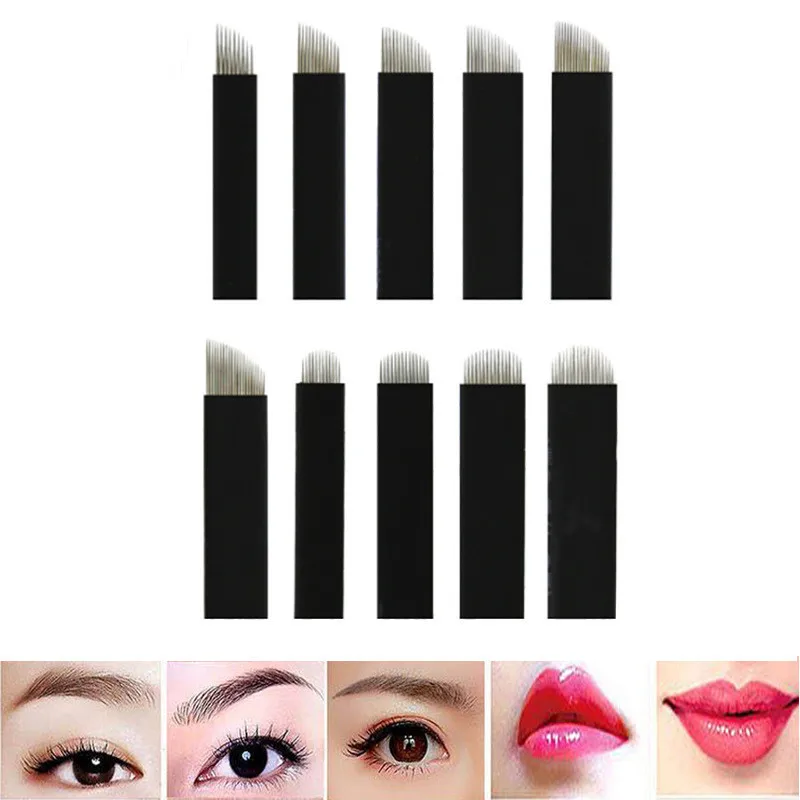 

50Pcs Tattoo Microblading Needles 0.18MM Nano Eyebrow Tattoo Microblade Tattoo Eyebrow Liner Lips Permanent Makeup Accessories