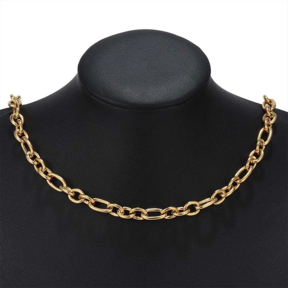 1M Gold Color Stainless Steel Chain Multi Styles Star Heart Thick Cable Curb Chains for Necklace Bracelet Jewelry Making DIY