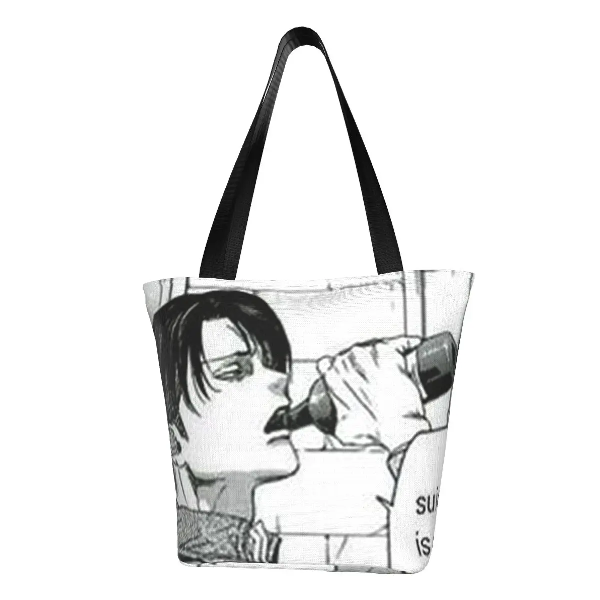 

Сумка для покупок Levi ackerman erwin smith aot аниме финальный сезон Женские подарки сумки многоразовые тканевые дорожные сумки