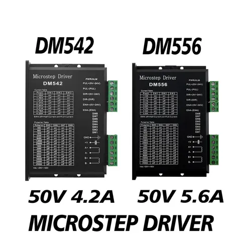 Драйвер Microstep DM542 DM556, цифровой двигатель, подходит для шагового двигателя 42 57 Nema17 Nema23, напряжение питания 20-50 В постоянного тока, 1-5,6 А