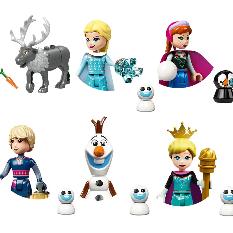 Disney принцесса девушка Белль Золушка Аврора Рапунцель модель строительные блоки