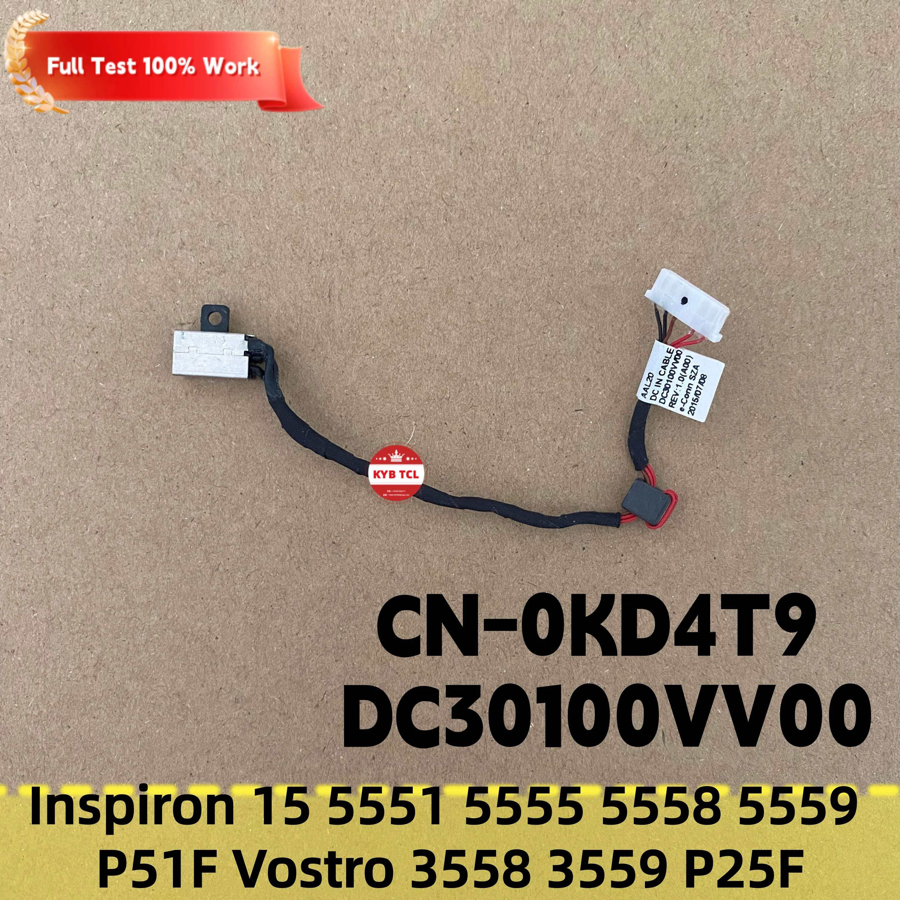 Фото Для Dell Vostro 3558, 3559, Inspiron 5551, 5555, 5558, 5559, динамики, видеокамеры, LVDS, LCD, видео-кабеля, жесткого диска, DVD-дисковода, кабеля, питания DC IN, разъёма 0V359T, 06GH81, 0RCVM8, 0KD4T9, 0H5G06, CN-0H5G №2