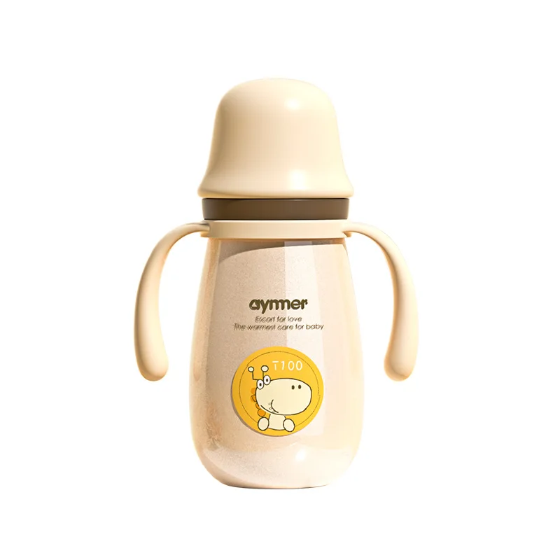 Baby's milk bottle Infant's insulated milk Children's insulated cup Stainless steel milk bottle insulated drinking straw cup enlarge