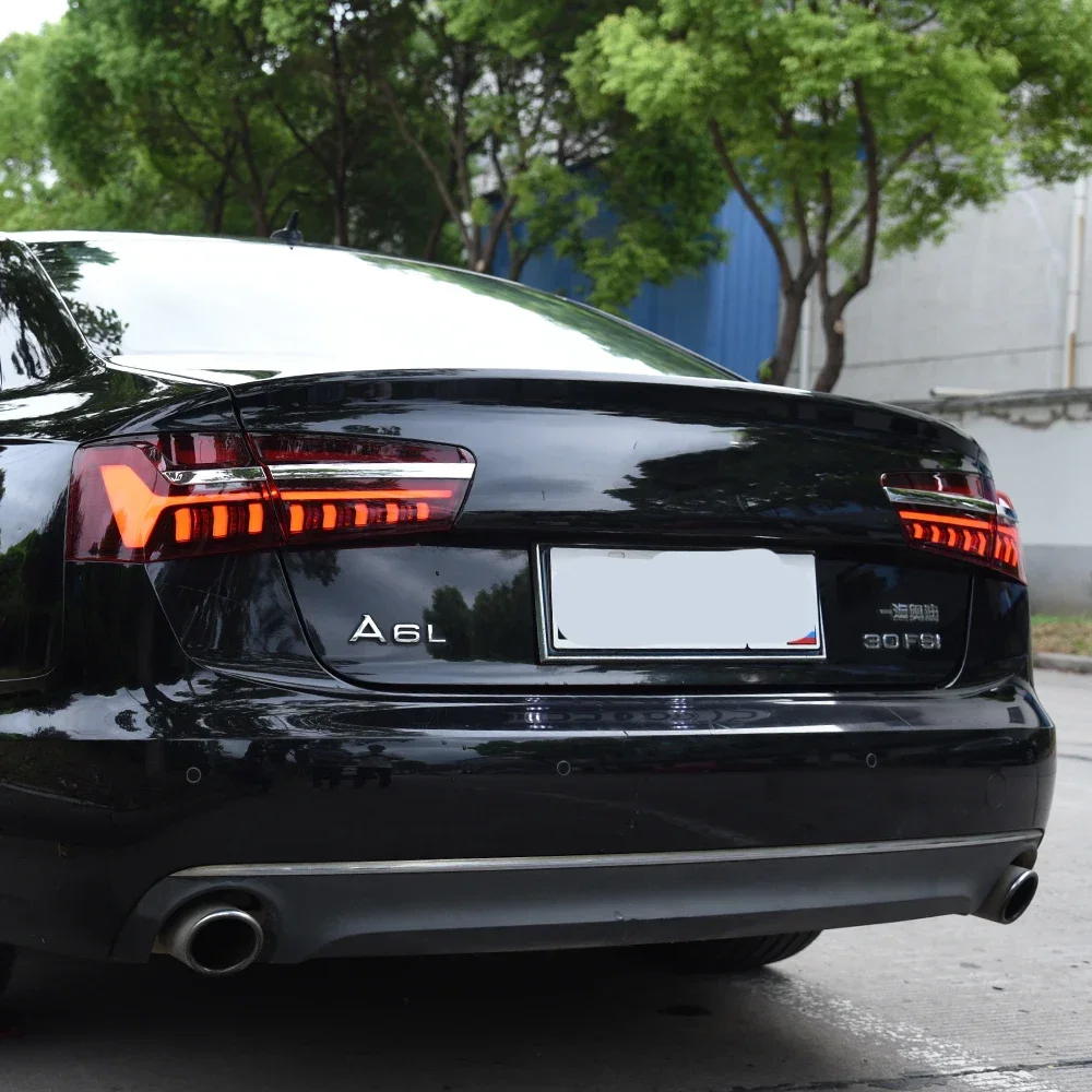 Модифицированные автомобильные задние фонари в сборе для Audi A6 C7 A6L S6 2012-2015, обновленные аксессуары 2021, высокая конфигурация, дизайн рыбьей кости (art.: 3920cecf86cd3) - 3920cecf86cd3