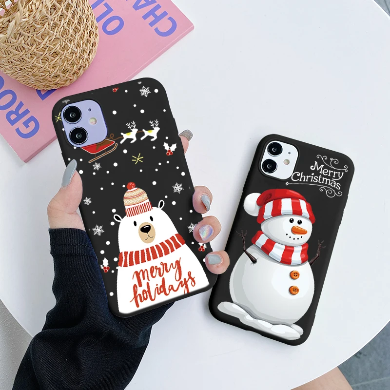 Милый Рождественский чехол для Huawei Honor X8 10 10i 50 Mate 20 9X 8X P40 P20 P30 Lite Pro Nova 8i 5T P Smart 2021 Y7 Y6