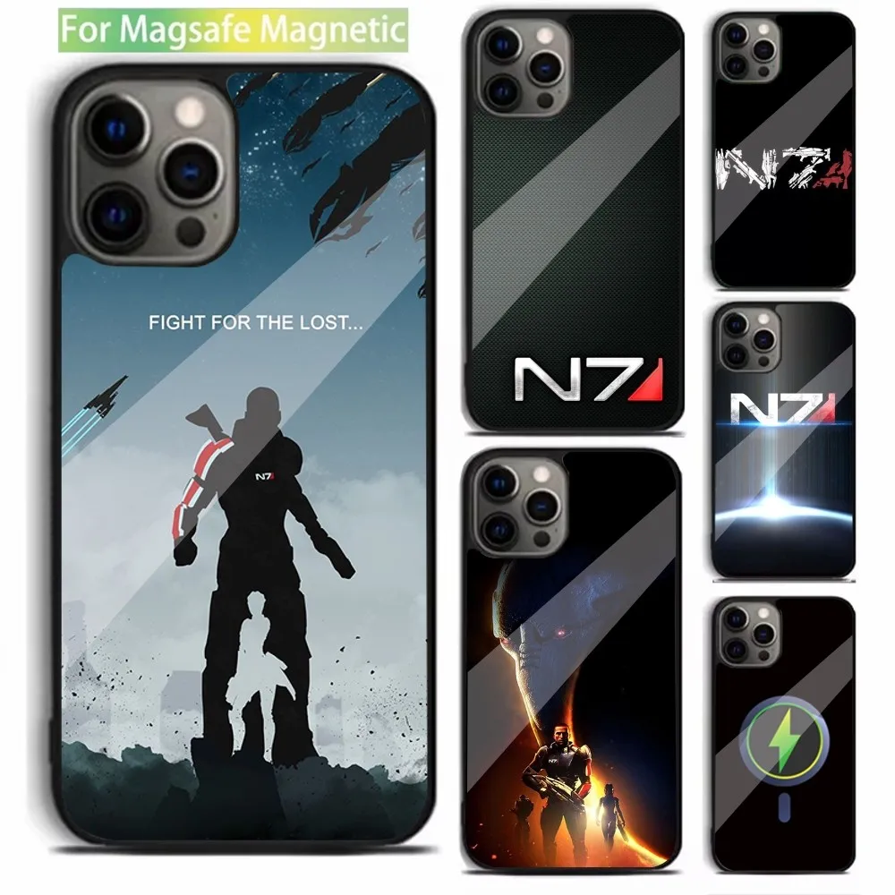 Чехол для телефона N7 M-Mass E-Effect Game iPhone 15 14 13 12 11 Plus Pro Max Mini Magsafe с магнитной