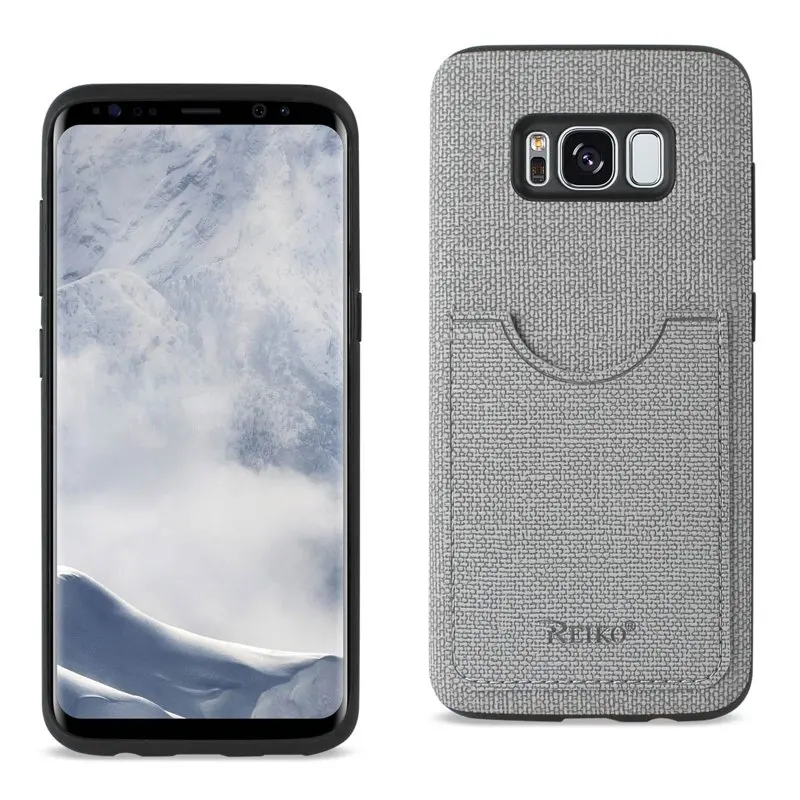 

Phone cases for Unnav Galaxy S8/ Sm Anti-slip Texture Protective Cover With Card Slot In Gray