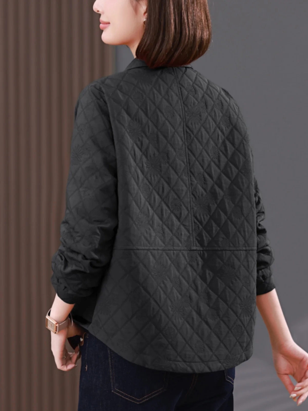 Верхняя одежда с ромбами для отдыха женская весна 2024 новая мода в стиле вестерн