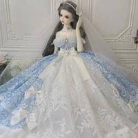bjd clothes elegant lace party princess tube dress for 13 14 bjd sd msd wedding dress western style clothes doll accessories