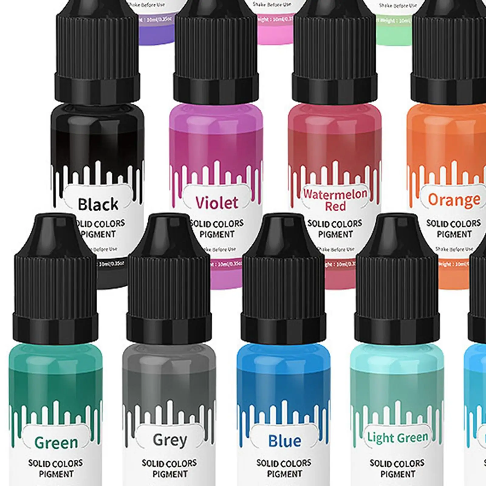 

18Pcs Epoxy Resin Pigment Dye Liquid Dye Concentrate Vibrant Color for Tumbler Making Acrylic Paint Painting Scrapbook DIY Craft