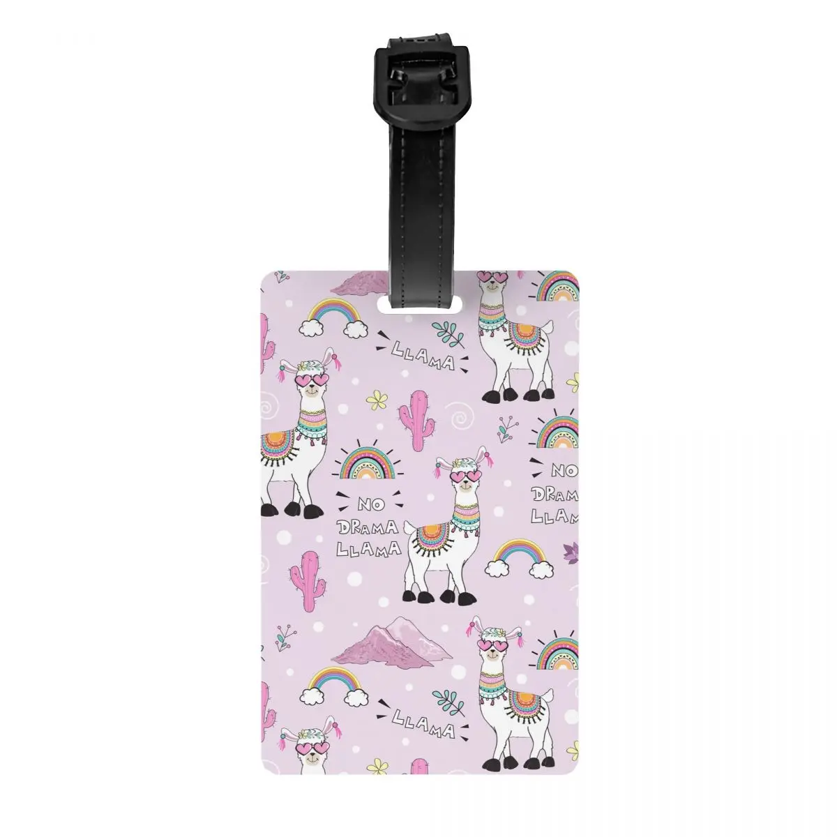

Ярлыки для багажа, лама-альпака, розовый чехол для костюма, аксессуары для путешествий из ПВХ, милые Мультяшные ярлыки, мягкий идентификацио...