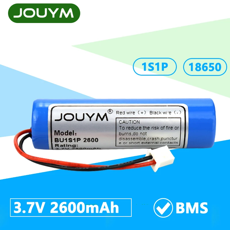 

Аккумуляторная батарея JOUYM 3,7 в, 2600 мАч, литий-ионный аккумулятор 18650 с семейными блоками
