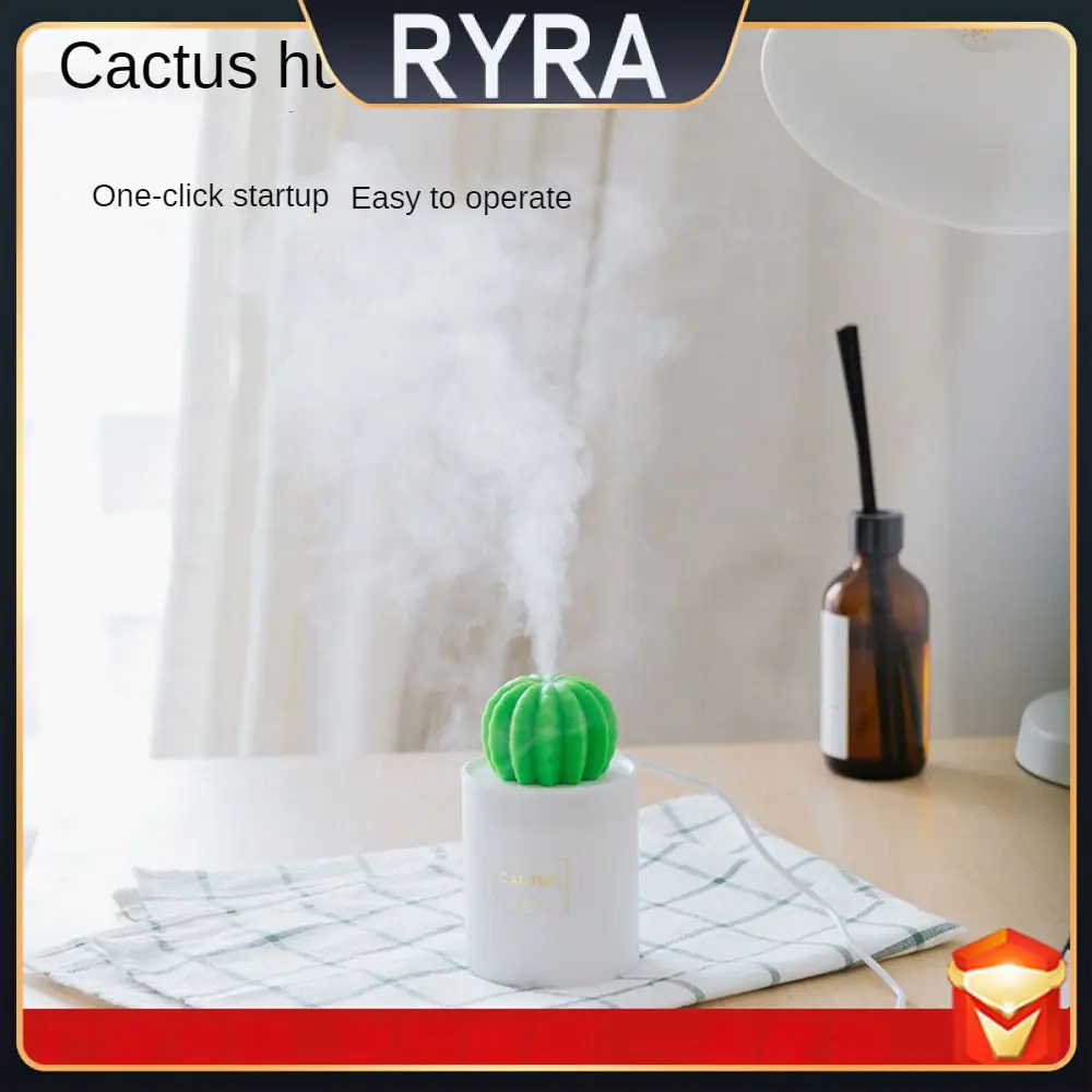 

Desktop Hydrating Instrument Large Capacity Silent Spray Usb Night Light Humidifier Nano Atomization Small Cactus Humidifier