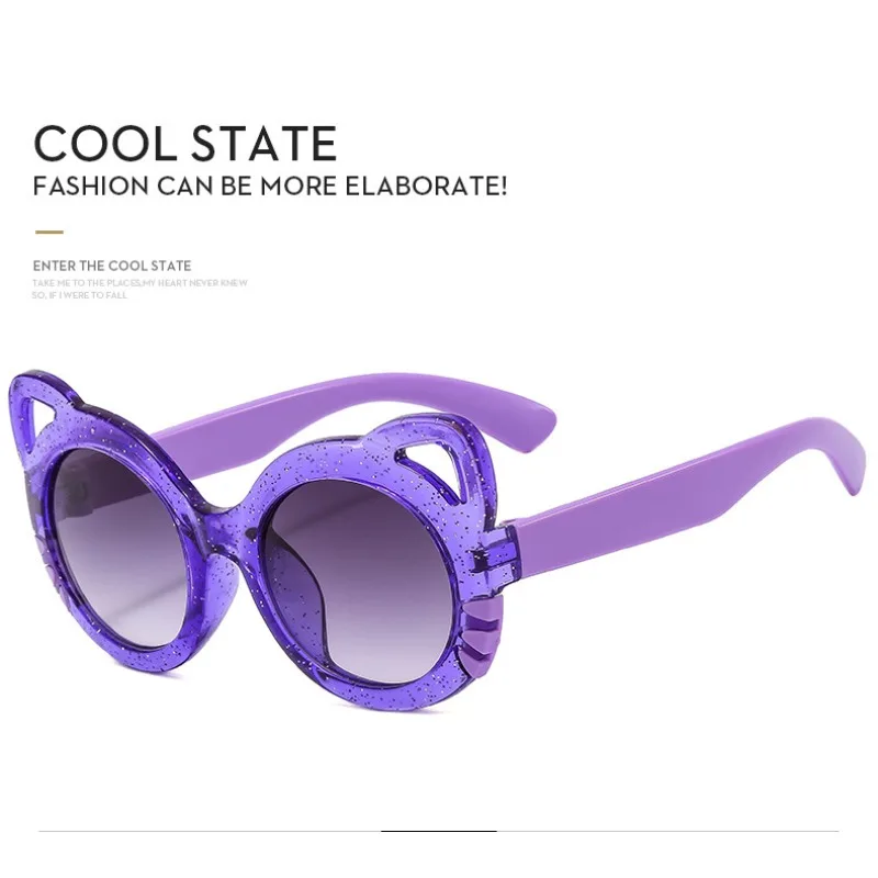 Новинка 2024 детские солнцезащитные очки Sumer с мультяшным котом устойчивые к