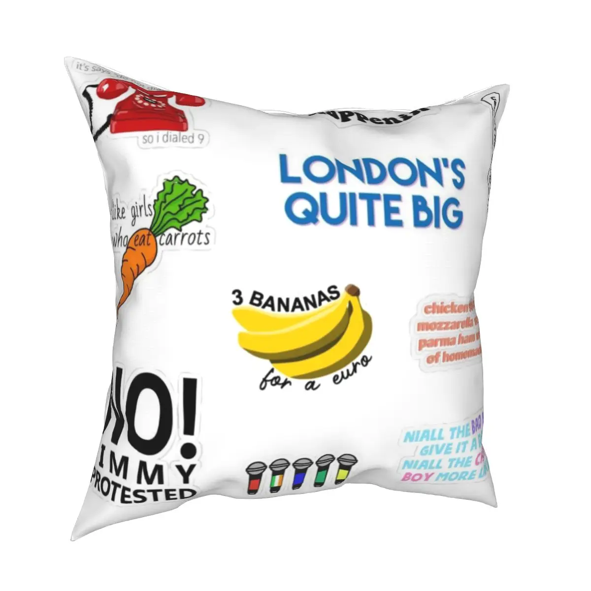 

One Direction 'Iconic Quotes' Throw Pillow Pillowcase Polyester Cushion Cover Gift Pillow Case Cover for Home 40*40cm Printed