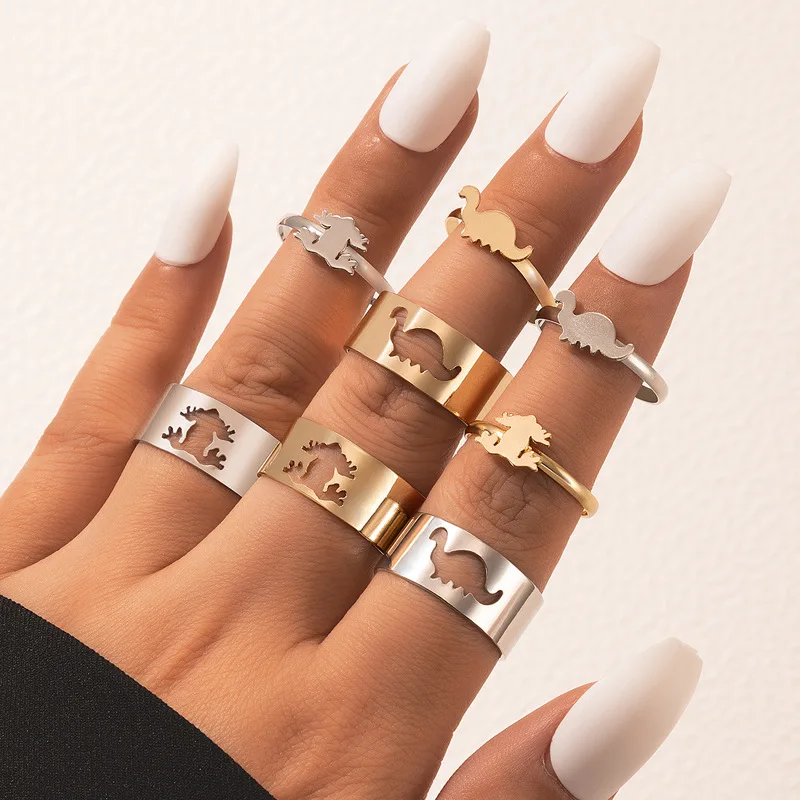 

Silver Color Butterfly Rings For Women Men Lover Couple Ring Set Friendship Engagement Wedding Band Open Ring 2021 Trend Jewelry