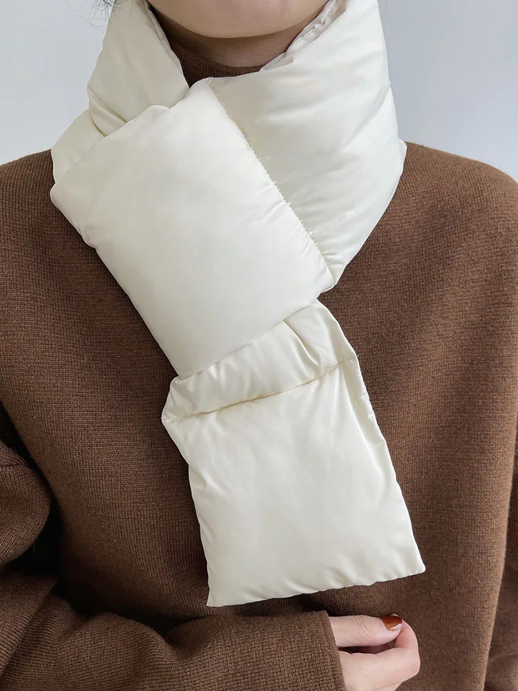 

Новый утолщенный теплый пуховой зимний шарф с хлопковой подкладкой женский корейский короткий однотонный слюнявчик в стиле Хай-стрит нагрудник с ложным воротником