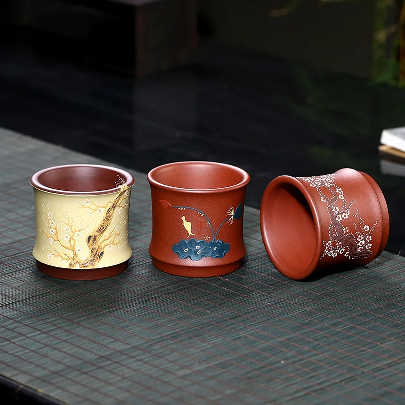 

Rain Medium Sand Large Boccaro Cup Aomei Master Cup Wholesale Tea Cup Manufacturer Yixing Purple Sand Tea Bowl Consignment on Be