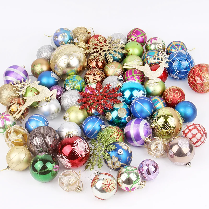 

Рождественские украшения 60-70, пластиковый яркий матовый Рождественский шар, подвеска на рождественскую елку, рождественские украшения
