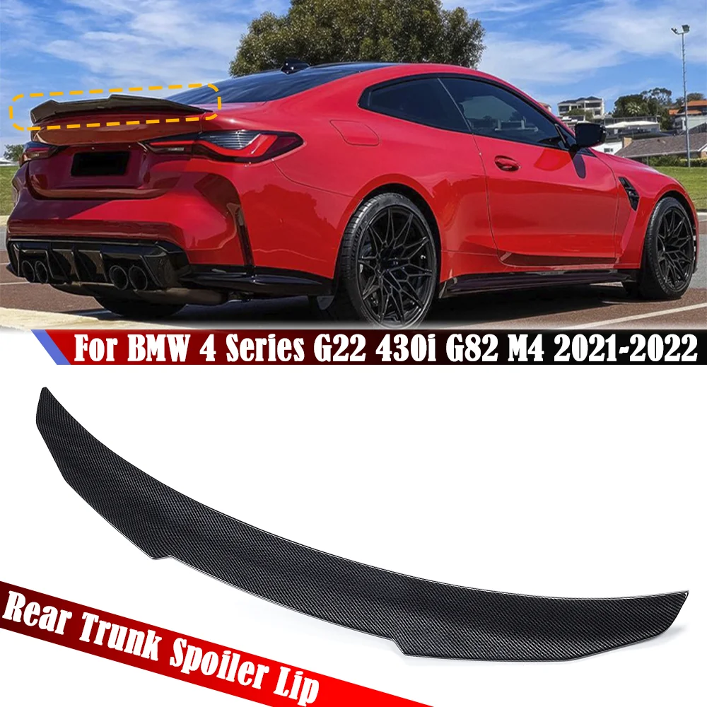 

PSM Style G22 Car Rear Trunk Boot Lip Spoiler Wing Lip For BMW 4 Series G22 430i G82 M4 2021-2022 Rear Roof Lip Spoiler
