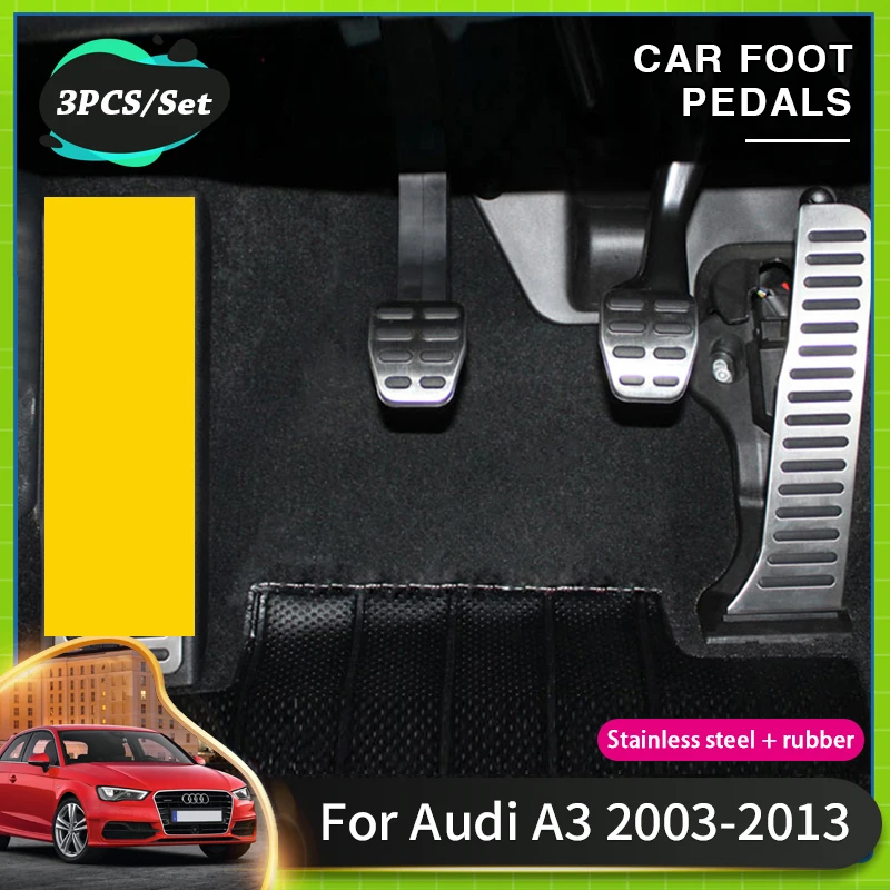 

Car Foot Pedal Pads Covers For Audi A3 8P Acessories 2003~2013 2010 Car Footrest Pedals Plate Brake Non Slip Cover Acessories