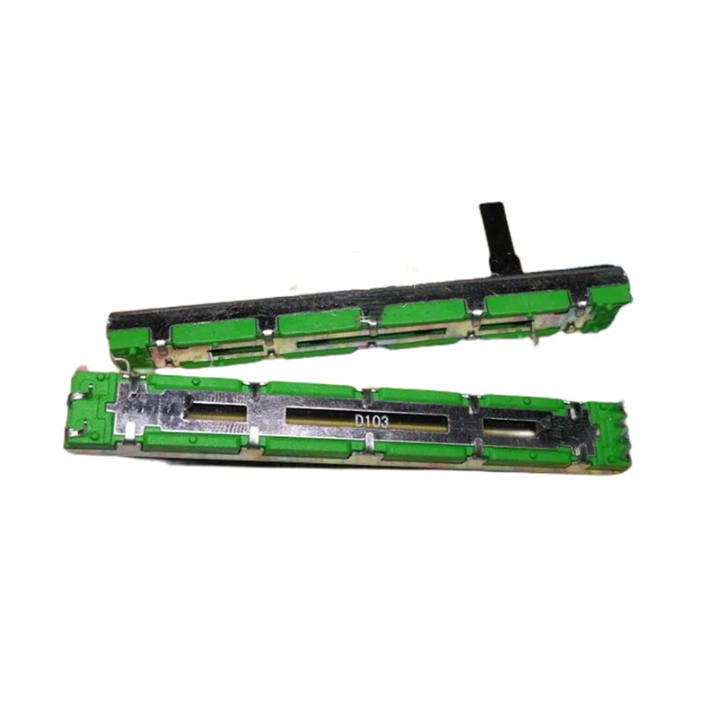 

1pcs 75mm mixer fader D10K dual-channel straight sliding potentiometer D103 6-pin